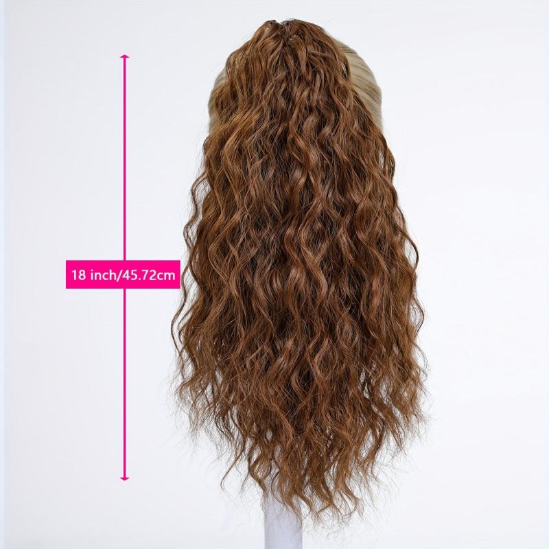 72cm Claw Clip Long Wavy Blonde Ponytail Extension