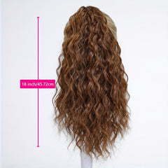72cm Claw Clip Long Wavy Blonde Ponytail Extension