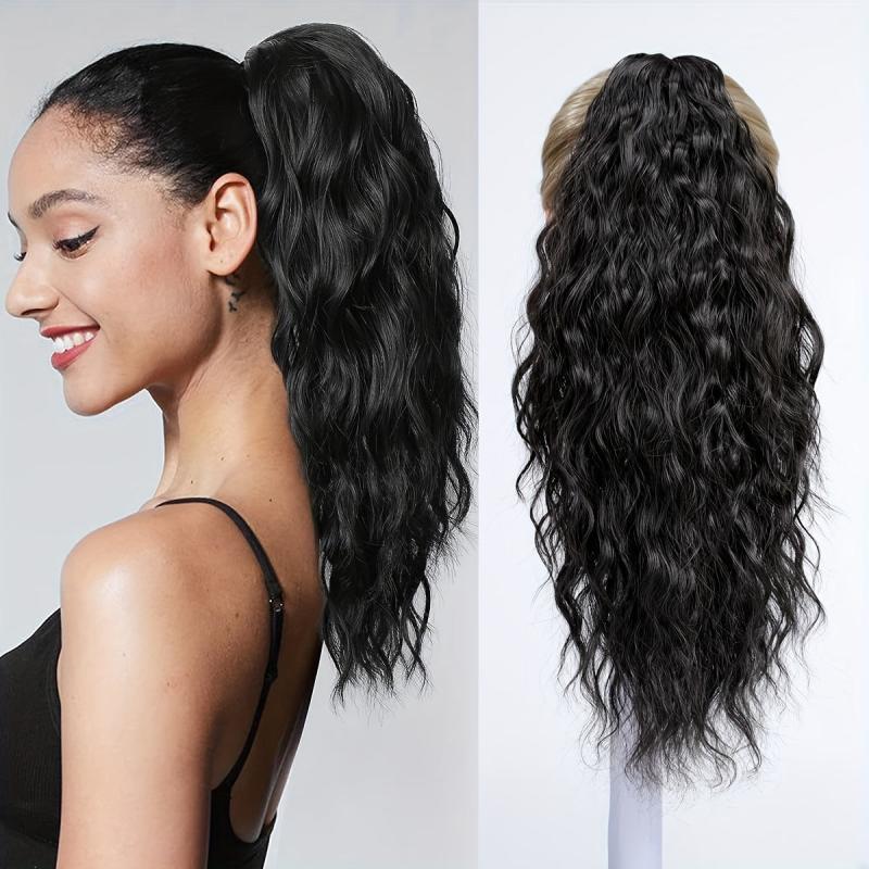 72cm Claw Clip Long Wavy Blonde Ponytail Extension