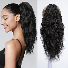 72cm Claw Clip Long Wavy Blonde Ponytail Extension