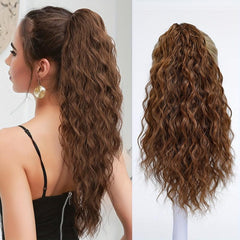 72cm Claw Clip Long Wavy Blonde Ponytail Extension
