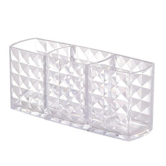 Clear Makeup Brushes Holder Organizer 3 Slot
