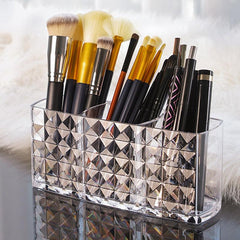 Clear Makeup Brushes Holder Organizer 3 Slot