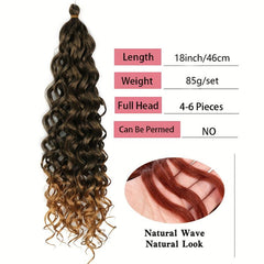 Ombre Deep Wave Curly Crochet Hair 45-72 cm
