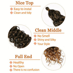Ombre Deep Wave Curly Crochet Hair 45-72 cm