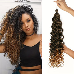Ombre Deep Wave Curly Crochet Hair 45-72 cm