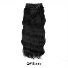 Long Curly Synthetic Hair Extensions 4clips Heat Resistant Fiber