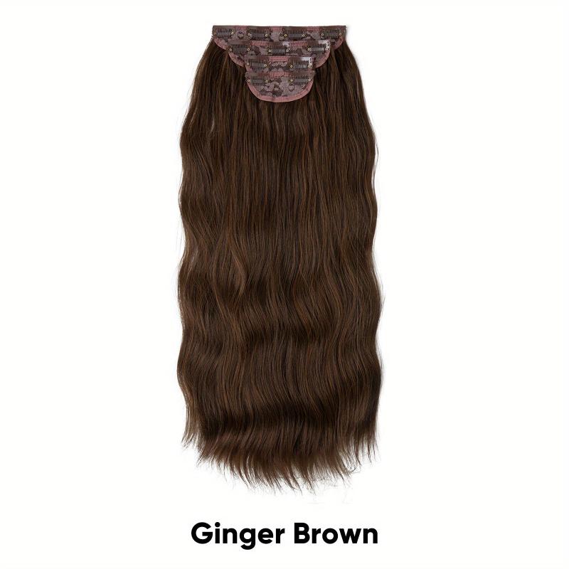 Long Curly Synthetic Hair Extensions 4clips Heat Resistant Fiber