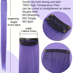 10PCS Clip In Highlight Hair Extensions for Daily Use Party Cosplay Halloween