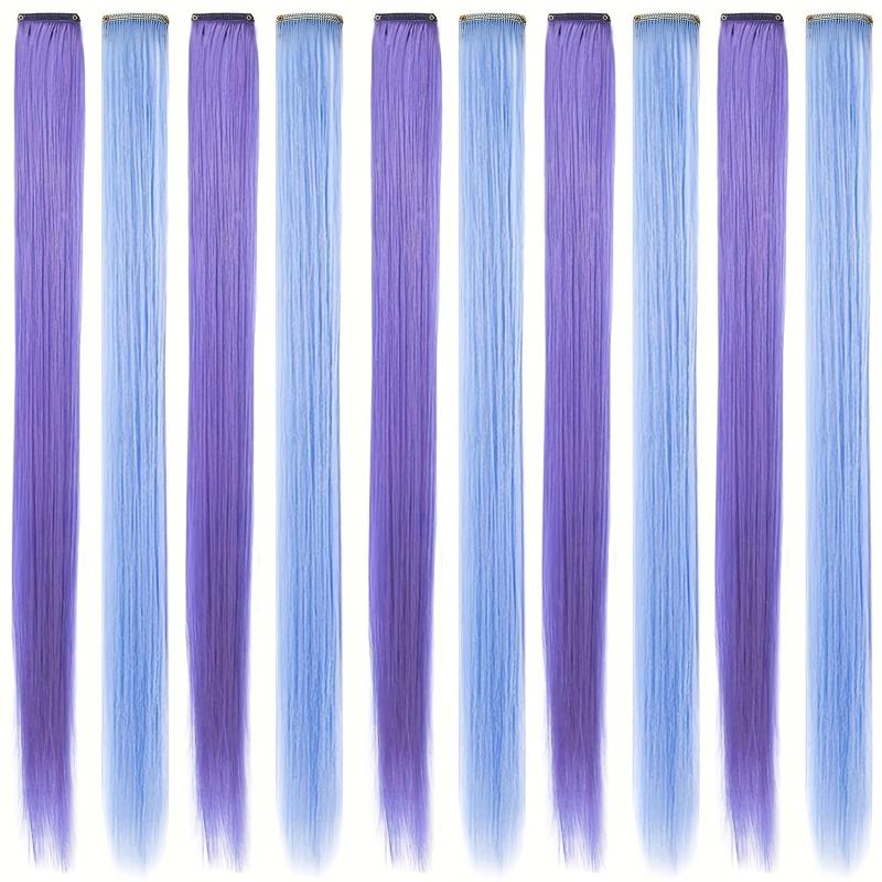 10PCS Clip In Highlight Hair Extensions for Daily Use Party Cosplay Halloween