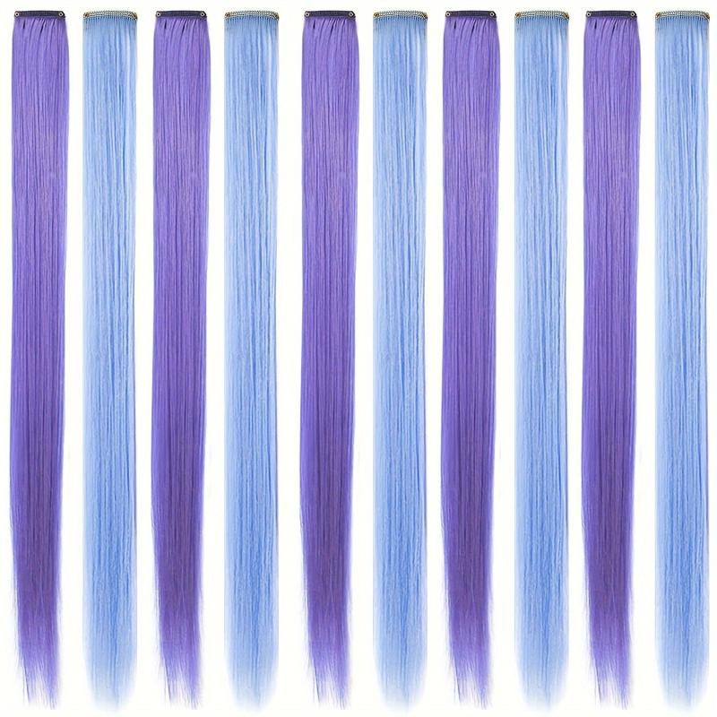 10PCS Clip In Highlight Hair Extensions for Daily Use Party Cosplay Halloween