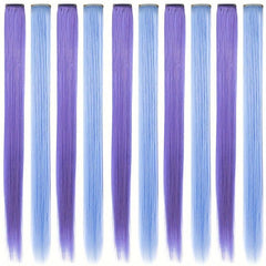 10PCS Clip In Highlight Hair Extensions for Daily Use Party Cosplay Halloween