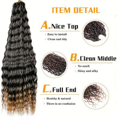 Curly Wavy Crochet Hair Extensions for Parties Cosplay Halloween