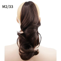 Curly Wavy Ponytail Extensions Synthetic Clip In Hair Natural Look