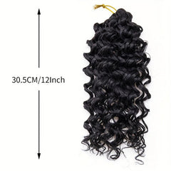 30 48cm Curly Crochet Hair Ocean Wave Short Water Wave Crochet Hair