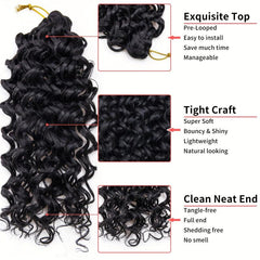 30 48cm Curly Crochet Hair Ocean Wave Short Water Wave Crochet Hair