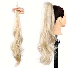 Synthetic Wrap Around Ponytail Extension 81cm Long Curly Wave Hair Extensions