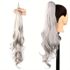Synthetic Wrap Around Ponytail Extension 81cm Long Curly Wave Hair Extensions