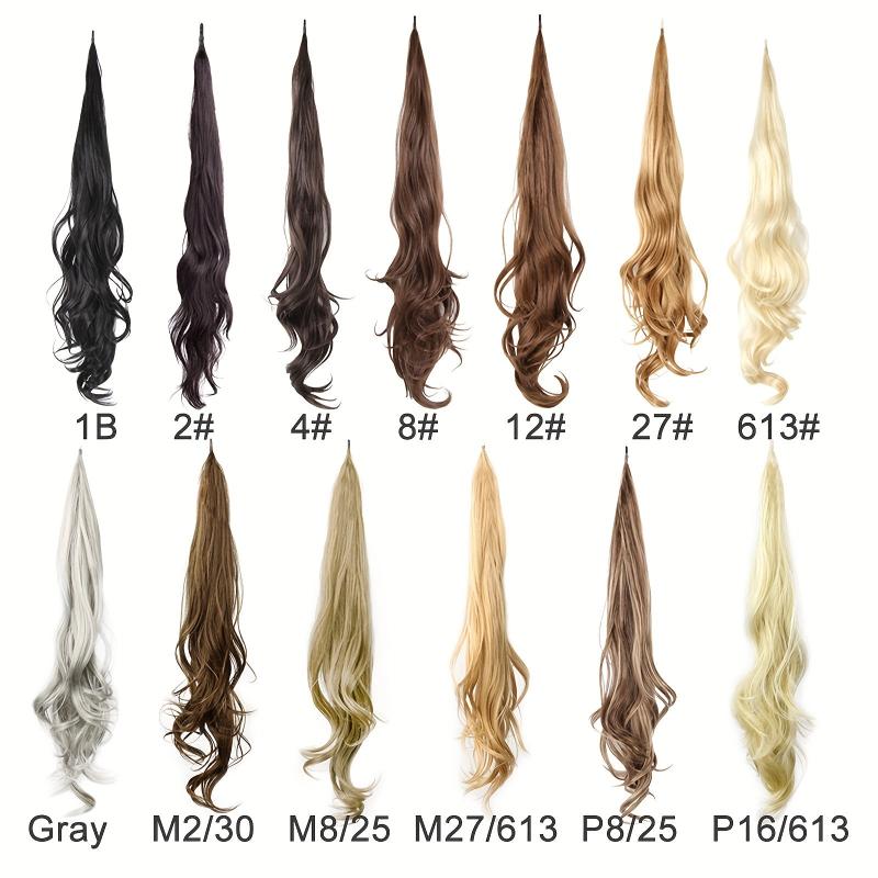 Synthetic Wrap Around Ponytail Extension 81cm Long Curly Wave Hair Extensions