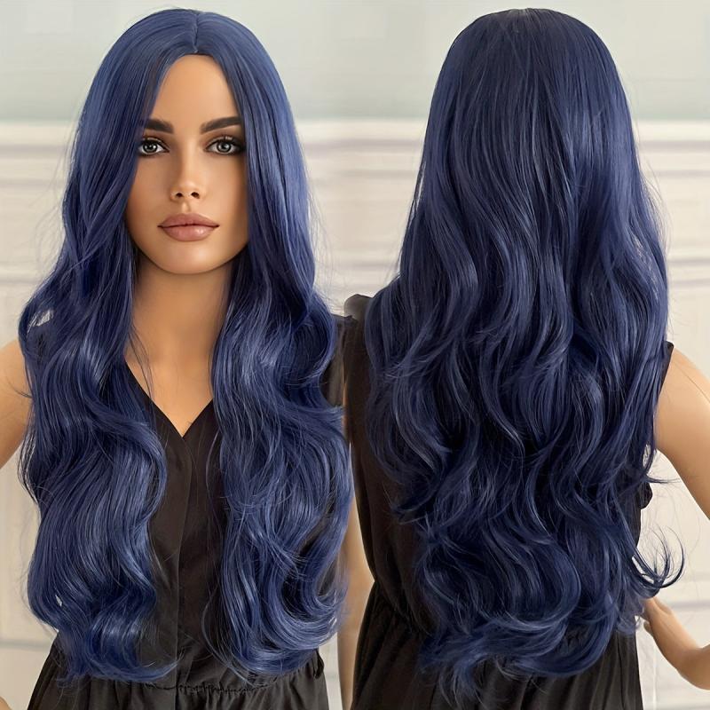 Colorful Long Curly Synthetic Wig for Halloween Cosplay