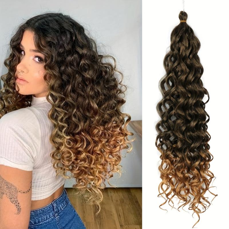Short Curly Crochet Hair Beach Curl Water Wave Deep Twist Crochet Braids Extensi