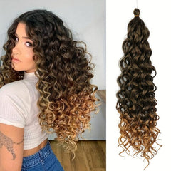 Short Curly Crochet Hair Beach Curl Water Wave Deep Twist Crochet Braids Extensi
