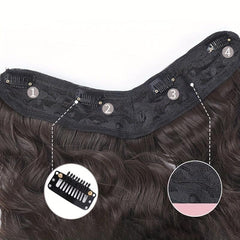 Long Water Ripple Curly Clip Hair Extensions Heat Resistant Hair Pieces