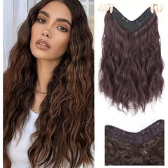 Long Water Ripple Curly Clip Hair Extensions Heat Resistant Hair Pieces