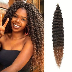 Deep Wave Weave Crochet Hair 1 Pack Natural Soft Curly Synthetic Hair Extensions