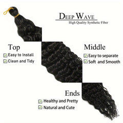 Deep Wave Weave Crochet Hair 1 Pack Natural Soft Curly Synthetic Hair Extensions