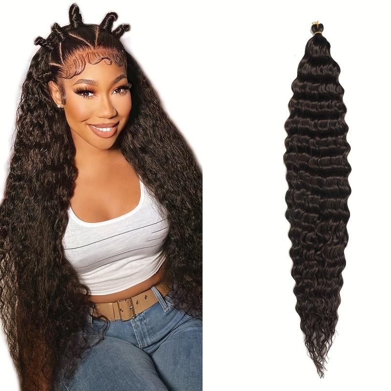 Deep Wave Weave Crochet Hair 1 Pack Natural Soft Curly Synthetic Hair Extensions