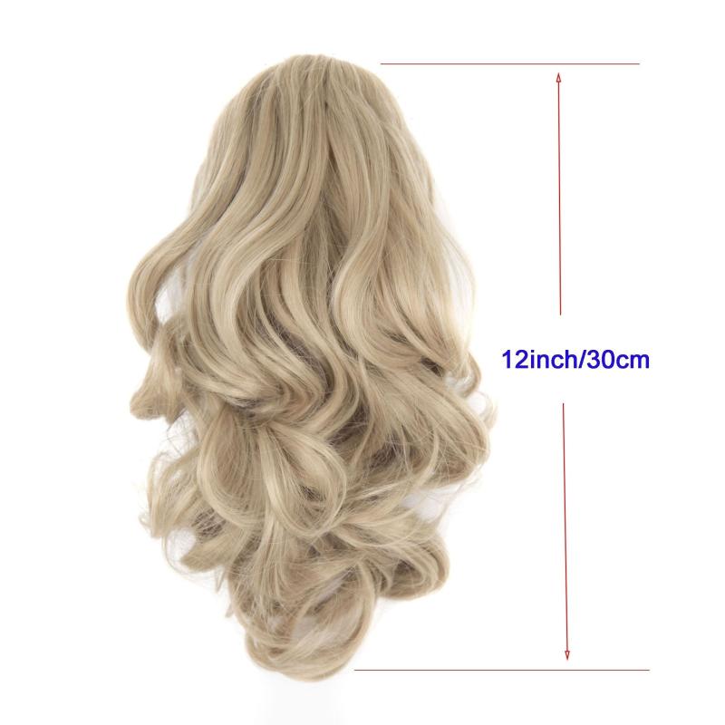 Long Curly Wavy Ponytail Extensions Synthetic Clip In Hair Extensions