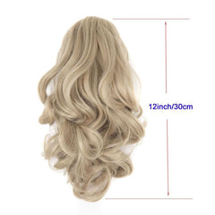 Long Curly Wavy Ponytail Extensions Synthetic Clip In Hair Extensions