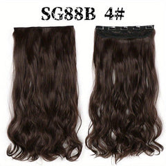 5pcs Body Wave Synthetic Hair Extension Natural Look Clip In Long Hair