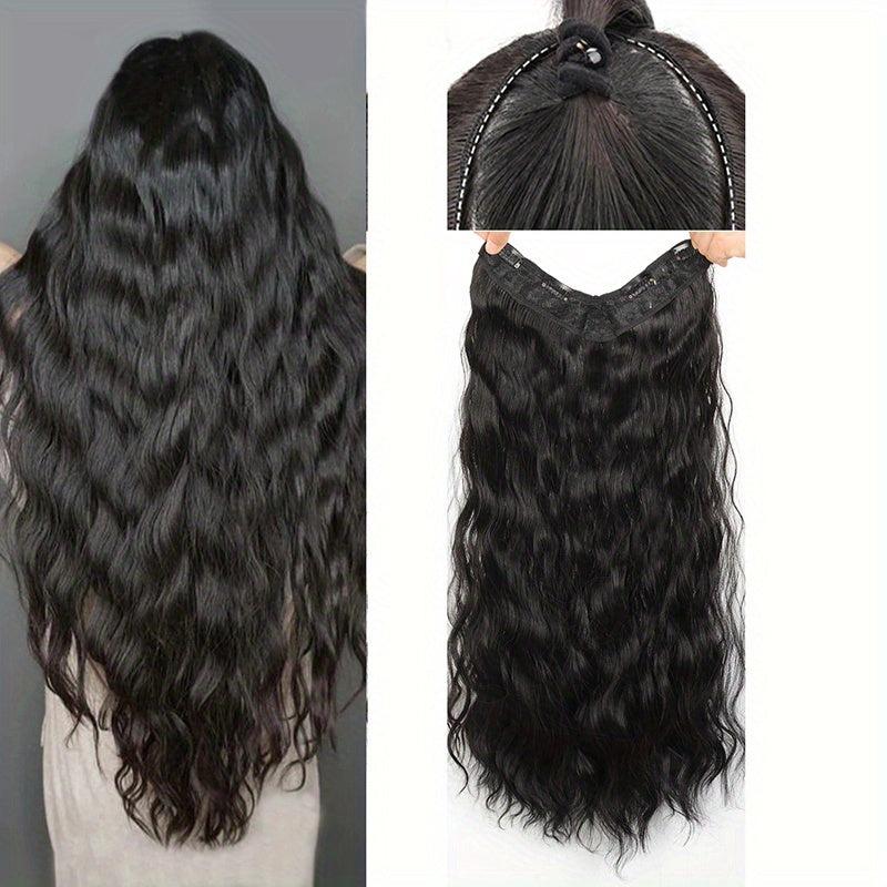 5pcs Body Wave Synthetic Hair Extension Natural Look Clip In Long Hair