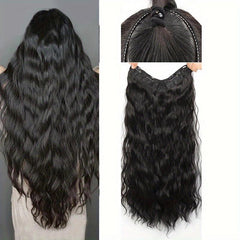 5pcs Body Wave Synthetic Hair Extension Natural Look Clip In Long Hair