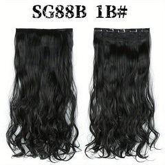 5pcs Body Wave Synthetic Hair Extension Natural Look Clip In Long Hair