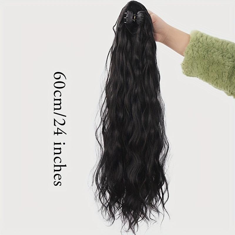 Long Curly Wig Ponytail Claw Clip