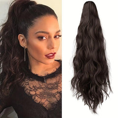 Long Curly Wig Ponytail Claw Clip