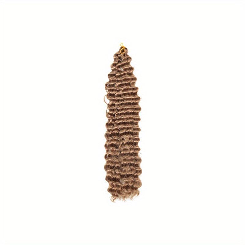 Long Deep Crochet Water Wave Hair Extensions, Synthetic Braiding Hair for Women