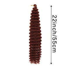 Long Deep Crochet Water Wave Hair Extensions, Synthetic Braiding Hair for Women
