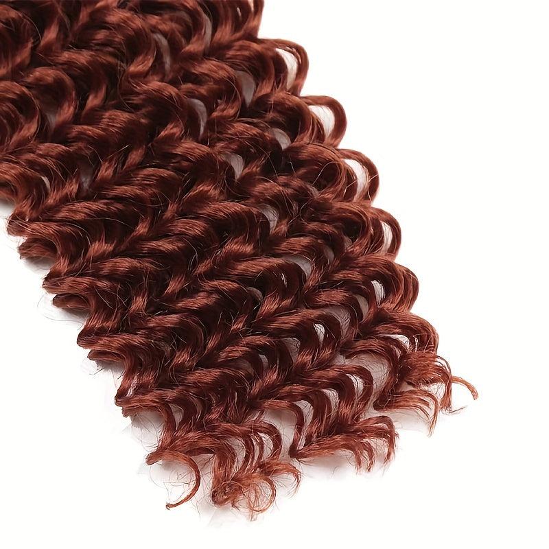 Long Deep Crochet Water Wave Hair Extensions, Synthetic Braiding Hair for Women