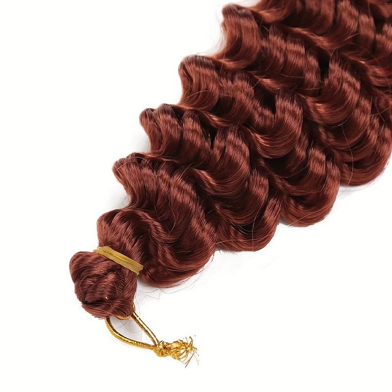 Long Deep Crochet Water Wave Hair Extensions, Synthetic Braiding Hair for Women