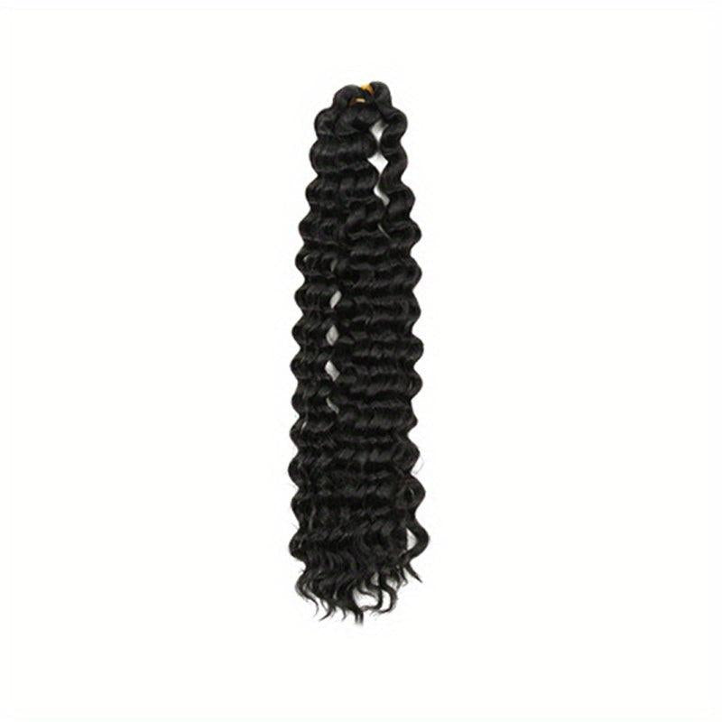 Long Deep Crochet Water Wave Hair Extensions, Synthetic Braiding Hair for Women