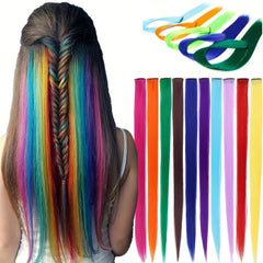 10 PCS Y2K Tinsel Hair Extension 55 88 Cm Sparkle Glitter Rainbow