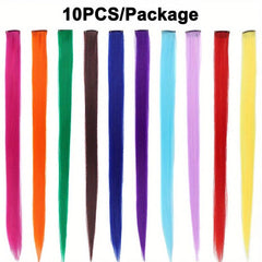 10 PCS Y2K Tinsel Hair Extension 55 88 Cm Sparkle Glitter Rainbow