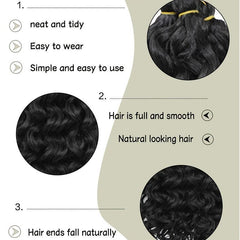 20in Hawaiian Roll Extensions Ponytail Braided Wig Synthetic Crochet Hair