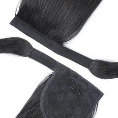 Straight Human Hair Ponytail Extensions 20-32-71 12 Cm