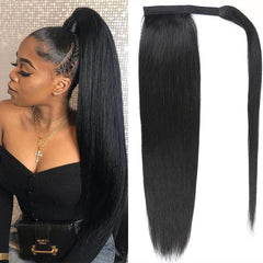 Straight Human Hair Ponytail Extensions 20-32-71 12 Cm