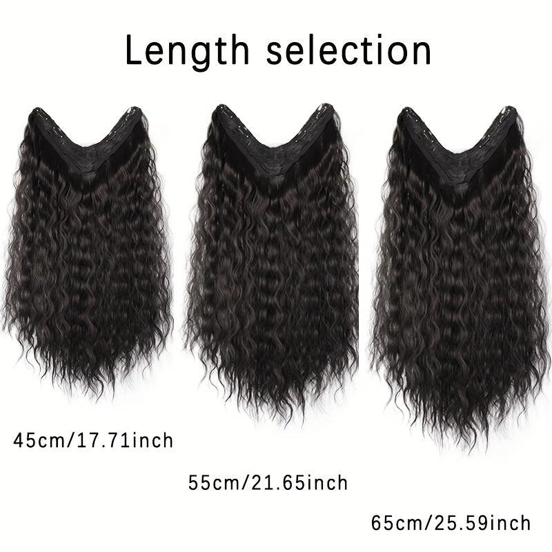 Long Curly Hair Pieces Synthetic Clip In Hair Extensions Natural Look
